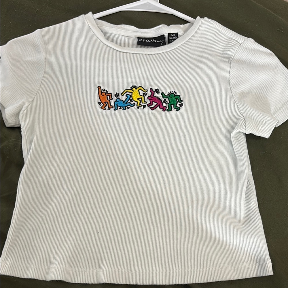 Keith Haring White Graphic Tee